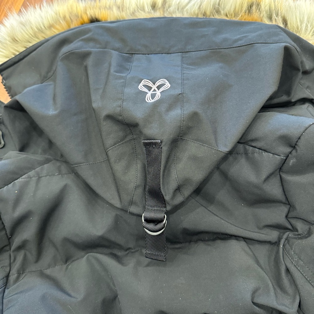 TNA St Anton Black Puffer Jacket with Faux Fur Hood - Picture 11 of 16